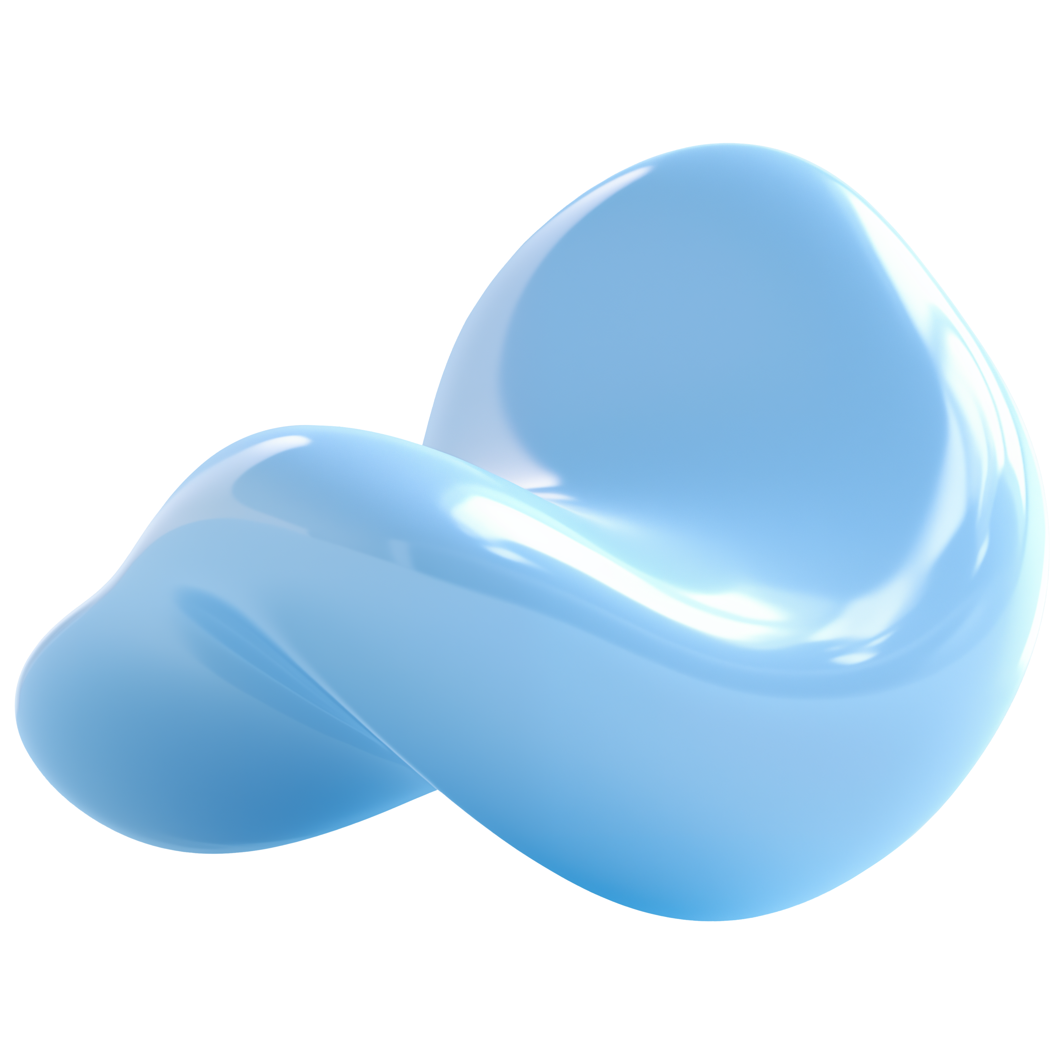 Blue 3D shape